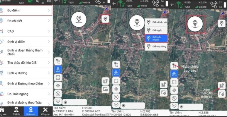 hướng dẫn sử dụng máy GPS 2 tần số