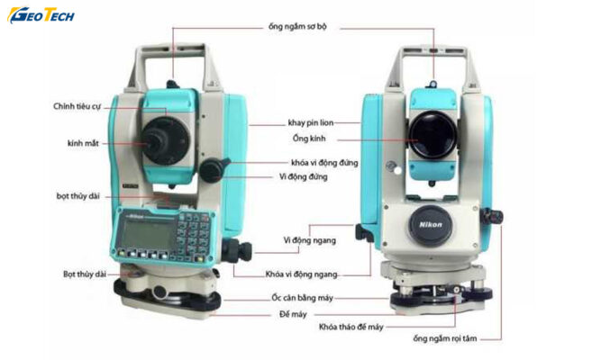 Cấu tạo máy toàn đạc NIkkon DTM 332