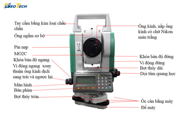 Cấu tạo máy toàn đạc Sokkia