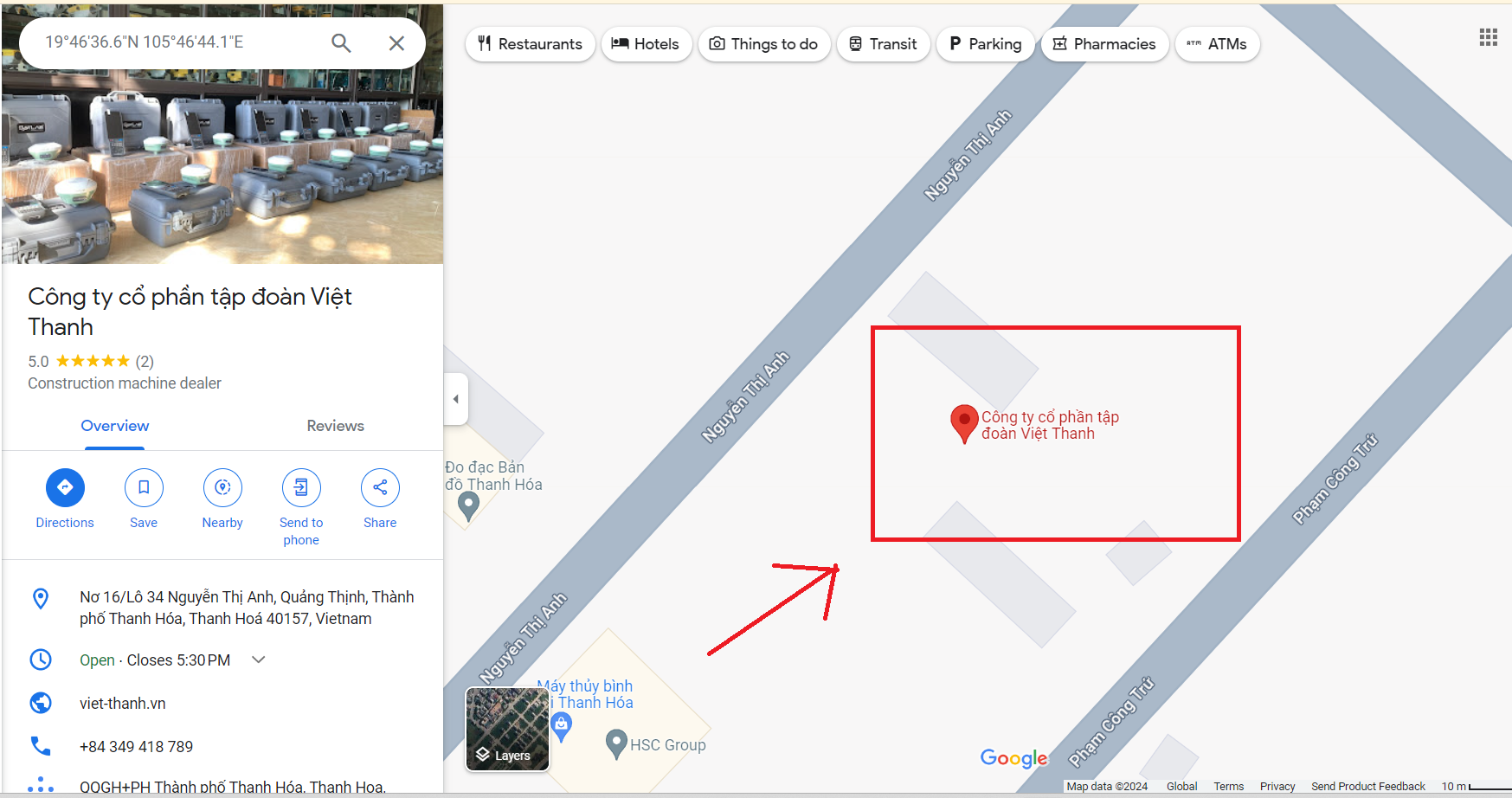 Cách nhập tọa độ trên Google Maps