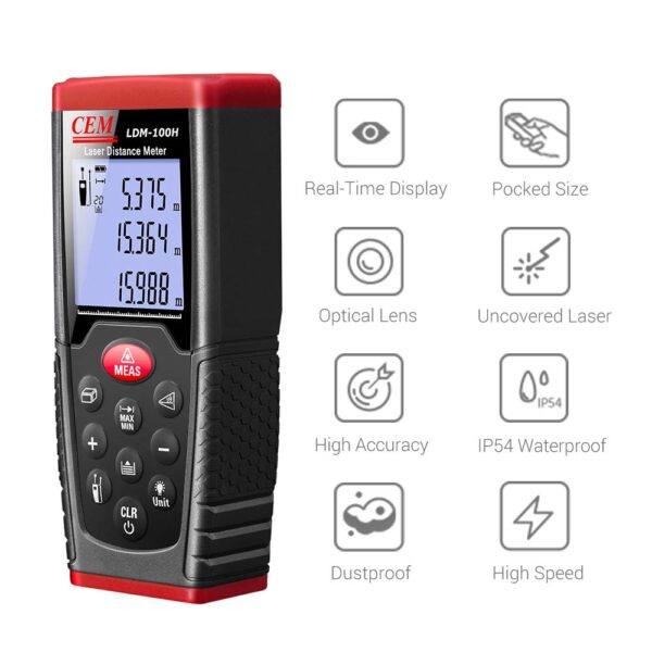Máy đo khoảng cách laser CEM LDM-100H