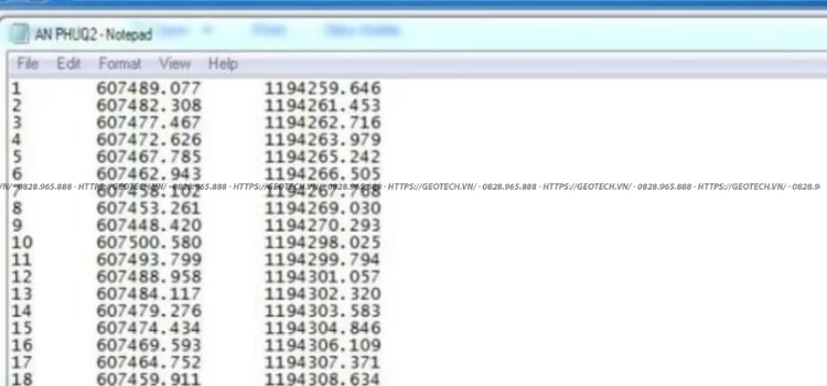 File tọa độ