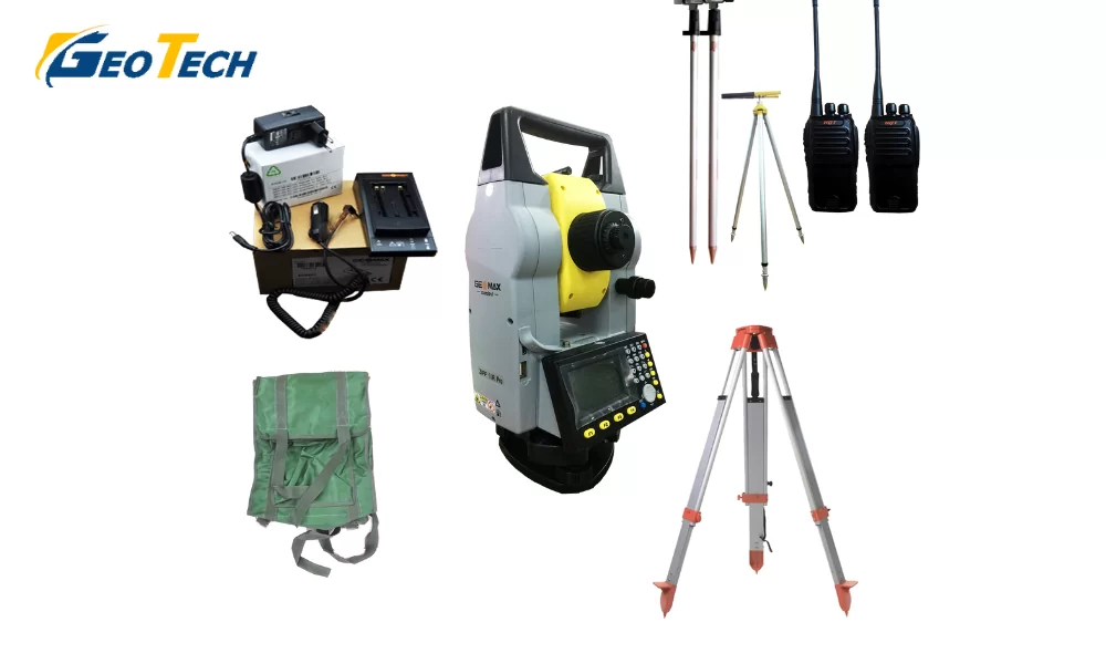 Phụ kiệnđầy đủ kèm theo khi mua máy toàn đạc điện tử geomax zipp 10 pro