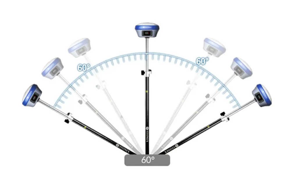 Máy GPS RTK S990S nghiêng 60 độ