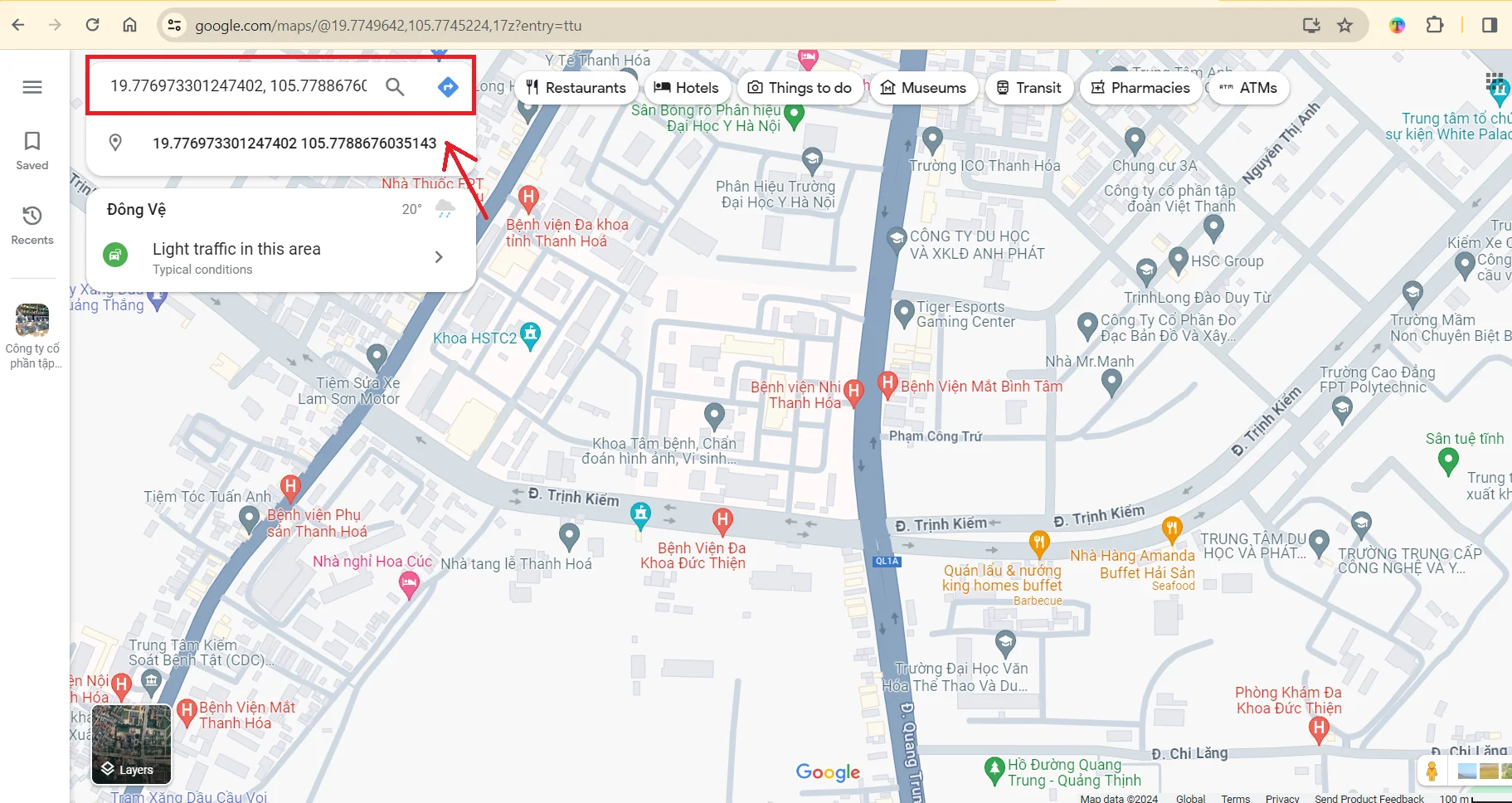 Cach nhap toa do tren google maps