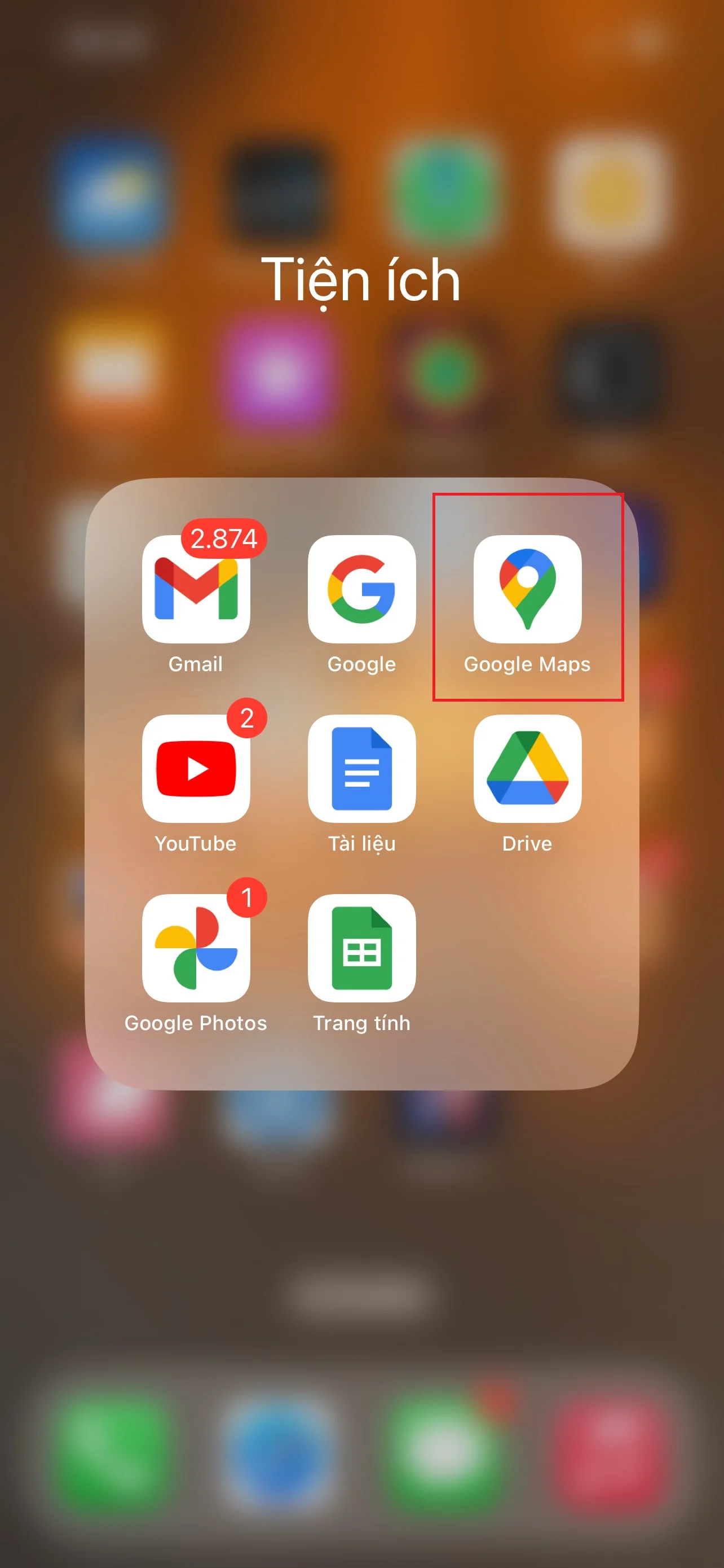 Ứng dụng Google Maps trên điện thoại